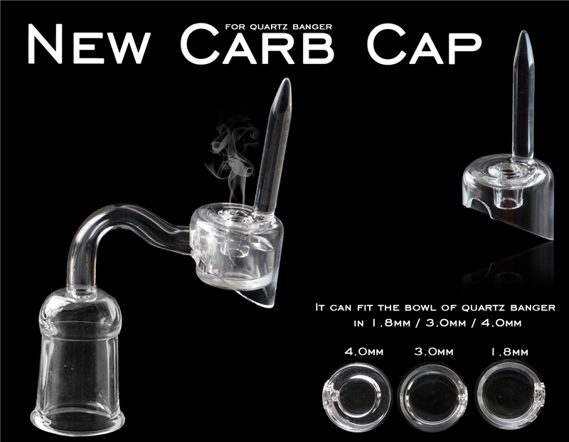 

Quartz Banger Carb Cap With Handle OD 22mm Fit 2mm 3mm 4mm Thick Quartz Banger Nail Domeless Enail Dab Rigs 349