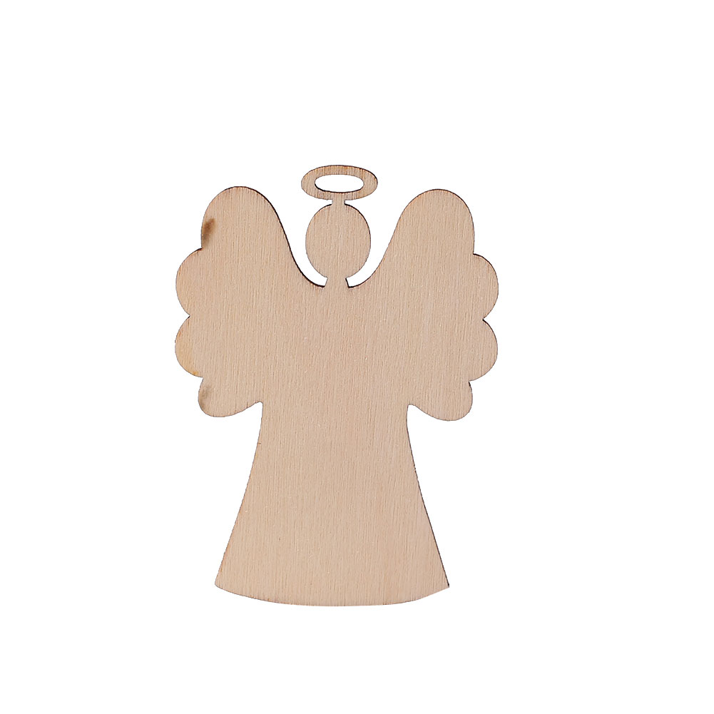 

10PCS Carve Wooden Christmas Tree Hanging Pendant Decoration New Year DIY