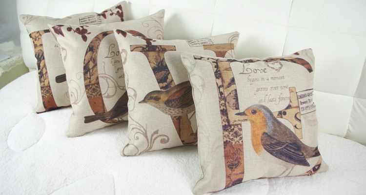 

2020 LOVE pillow Without Core bird Animal Decorative seat Chair Throw Pillowcase Wedding Valentine's Gift Covers 18x18 almofadas Pillow Case, White