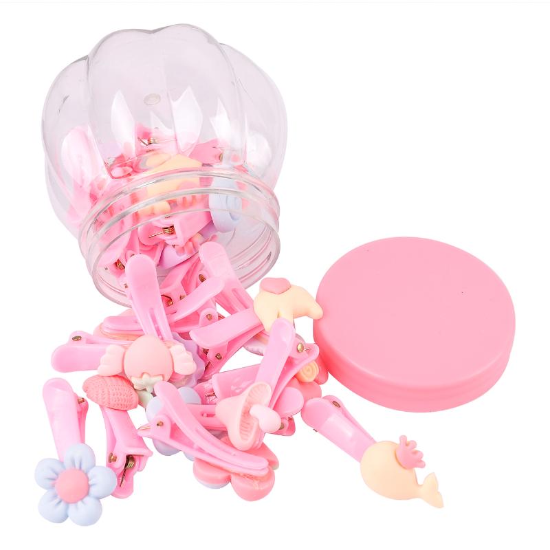

20 Pcs/Box Children Cute Hair Accessories Set Baby Plastic Bow Flower Hairpins Barrettes Hair clips Girls Headdress Gift, 20pcs set