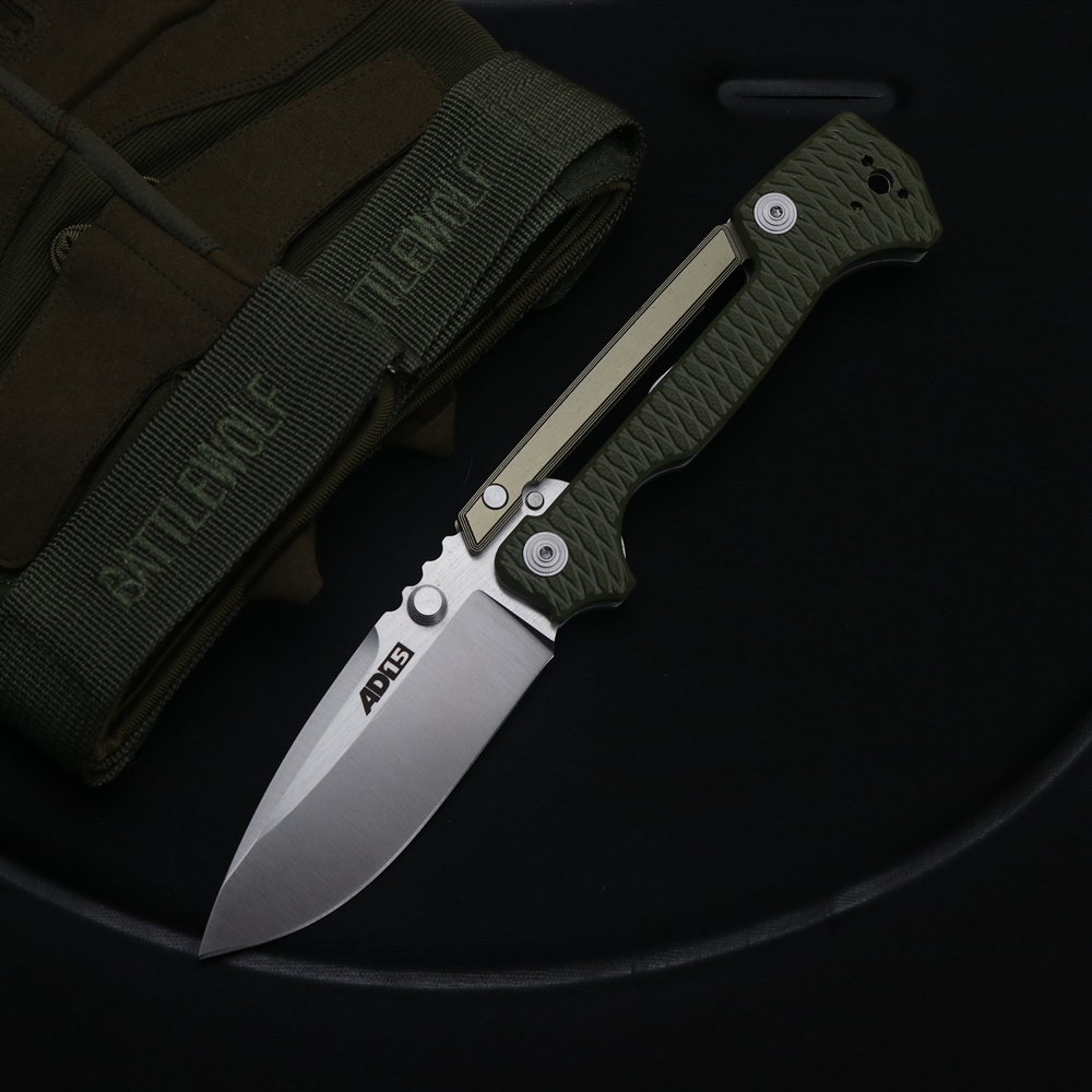 

High-AD15 flip folding knife D2 blade aluminum + G10 handle outdoor camping multi-purpose hunting EDC tools