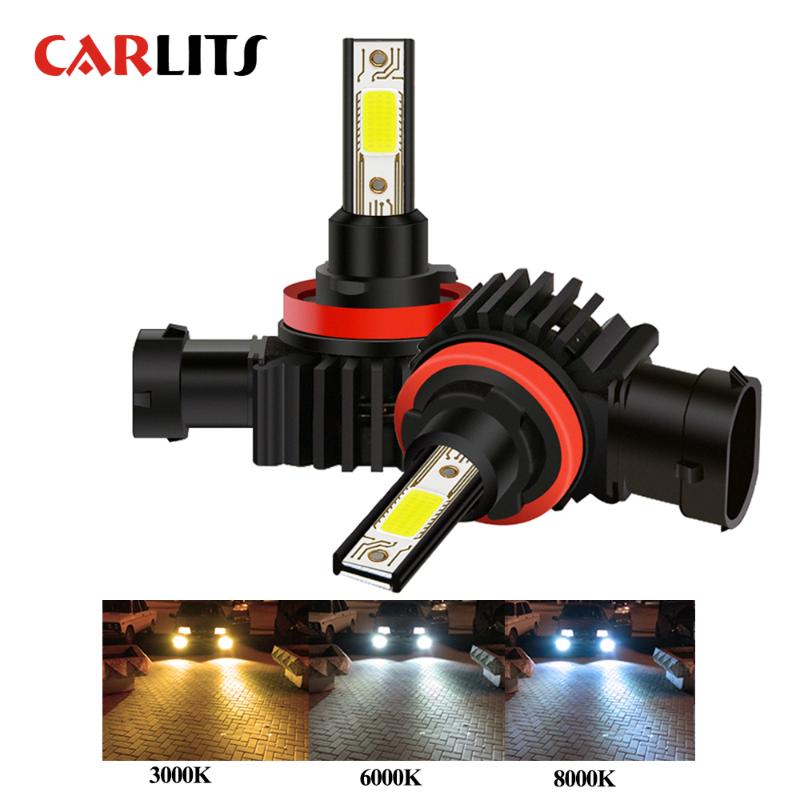 

CARLITS 2pcs H4 H1 H7 H3 H11 H9 H8 H27 880 881 9005 3 9006 4 Led Headlight Bulbs 60W 8000LM Car Styling 3000K 6000K 8000K CJ