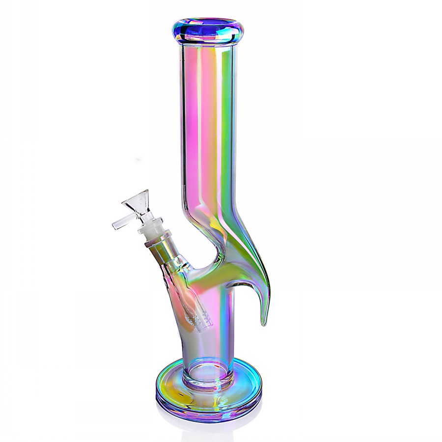 

Glow In The Dark Bongs hookahs Downstem Perc Thick Glass Water Bong Bubbler Dab Rigs Smoke Pipe With 18mm Bowl