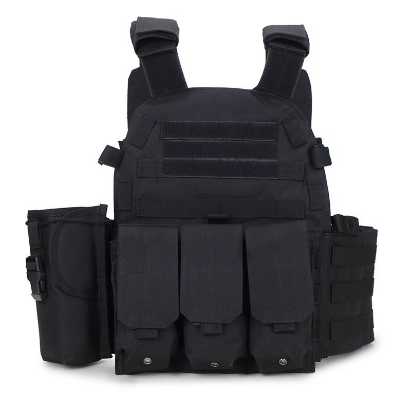 

Tactical 6094 Molle Vest Combat Body Armor Vest Army Paintball Wargame Plate Carrier Hunting Accessories, Black