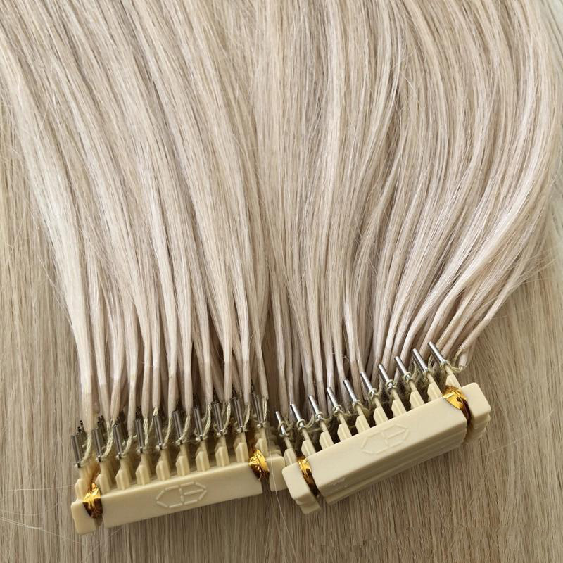 

2021 Newest 0.5g/s 150g 300Strands european 6d hair extension 16 18 20 22 24inch Brazilian european human hair extensions ash blonde