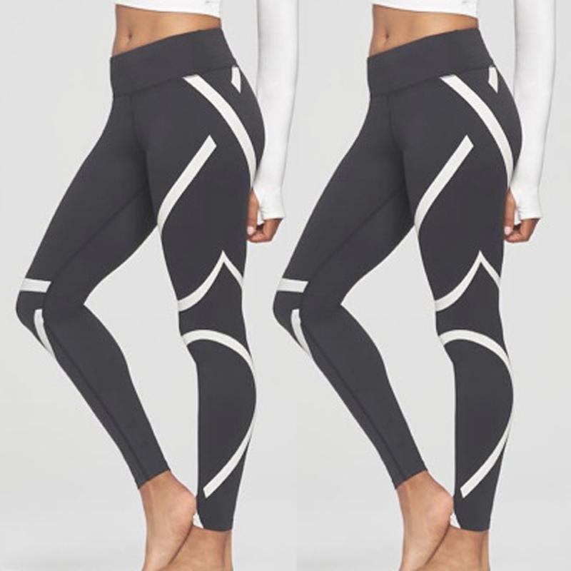 

Sexy Yoga Pants High Elastic Fitness Sport Leggings Tights Slim Running Sportswear Sport Pants Yoga Training Trousers 5.14, Black