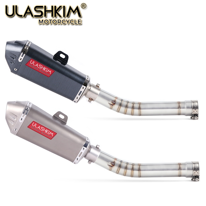

Motorcycle Exhaust Escape Muffler Middle Front Link Pipe Full System Slip On For YZF-R6 R6 1998-2006