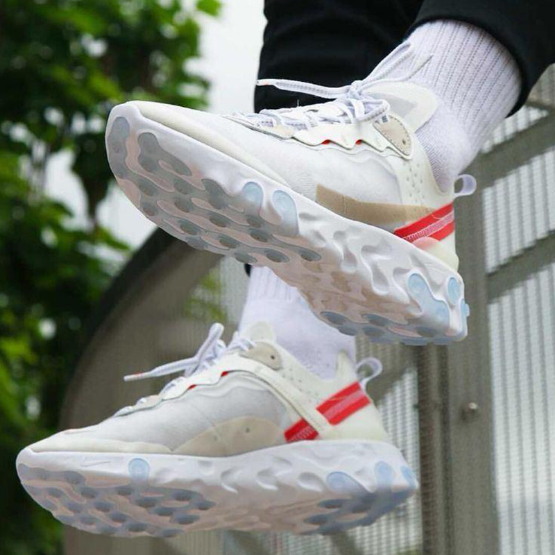 

2020 react element 87 55 running shoes for mens womens Pack White Sneakers Brand Men Women Trainer Men Women Designer Running Shoes Zapatos, Nothing