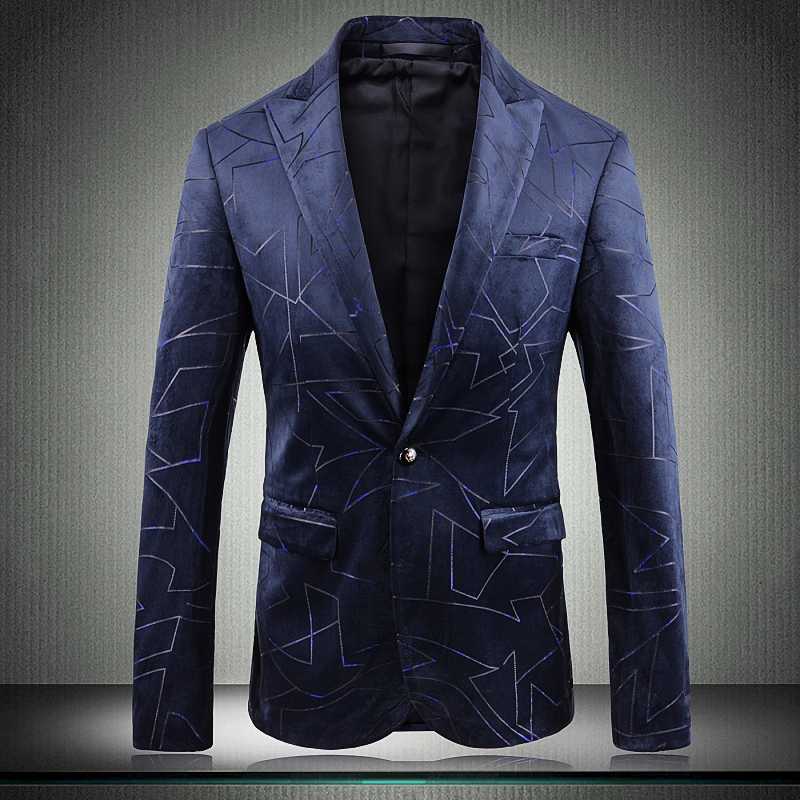

New Blazer Mensr Luxury Single Breasted Party Wedding Blazers For Men Plus Size 5xl Blazer Masculino Slim Fit Mens Suit Jacket, Color as pictre