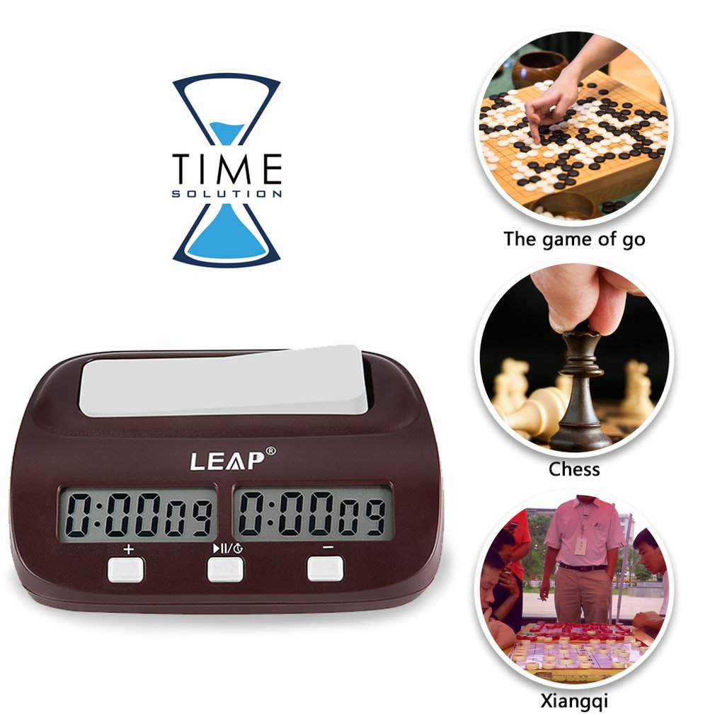 

LEAP Professional Compact Digital Chess Clock Count Up Down Timer Electronic Board Game Bonus Competition Master Tournament