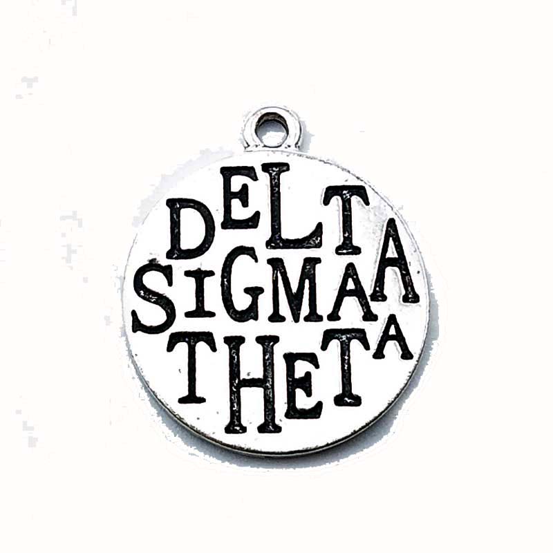 

Vintage Delta Sigma Theta Sorority Engraved Greek Letters Sorority Pendant Charm Jewelry