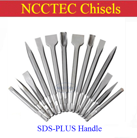 

SDS PLUS shank alloy Flat point chisels set for concrete wall stone | 40Cr YG8C for breaker Scaling electric hammer Moil Point