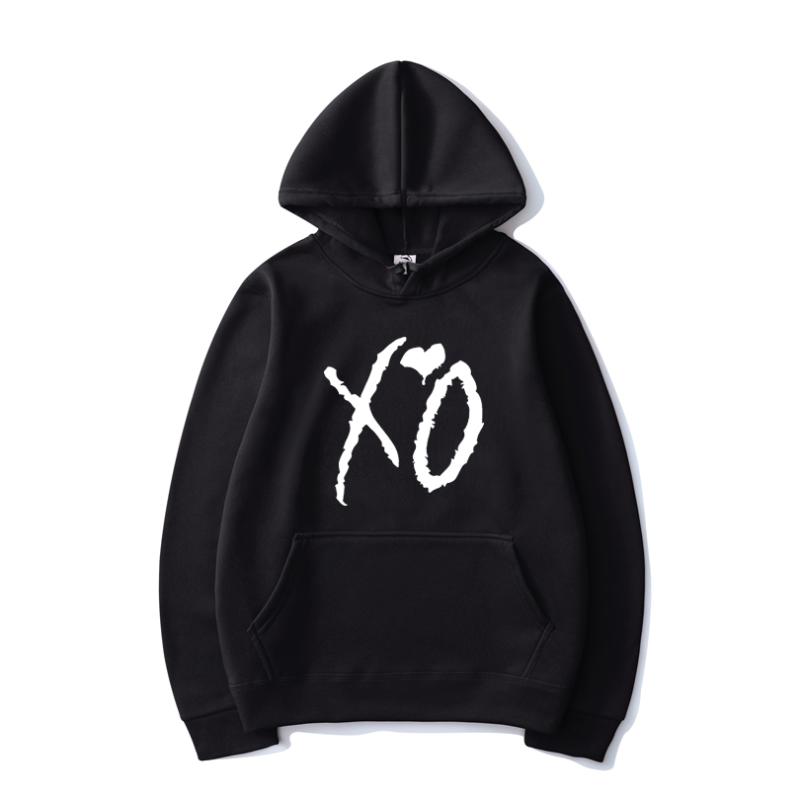 2020 Trendy XO Imprimé Hoodies Le Weeknd Chanteur populaire Hommes Femmes Hip Hop Casual Sweat à capuche Sweat à capuche Fashion Manteau