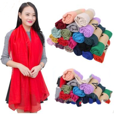 

Girls Solid Sarong Scarves Plain Beach Silk Scarf Long Sunscreen Shawl Cotton Linen Soft Wraps Girls HeadScarf 38 Colors 180*100cm D28, Mixed colors;random delivery