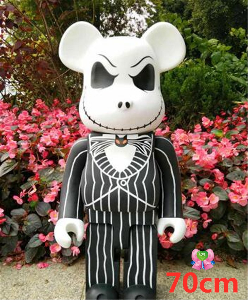 

HOT 1000% 70CM Bearbrick Evade glue skull of jack bear style figures Toy For Collectors Be@rbrick Art Work model decorations kids gift