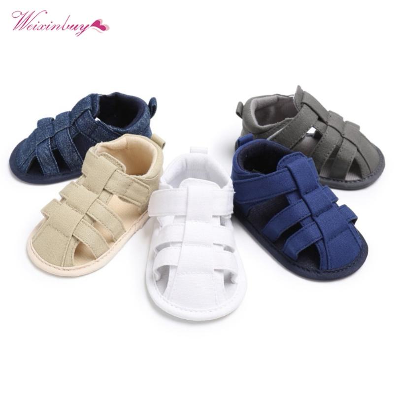 

2020 Canvas Jeans New Baby Moccasins Child Summer Boys 7 Style Fashion Sandals Sneakers Infant Shoes -18 Month Baby Sandals, Gold