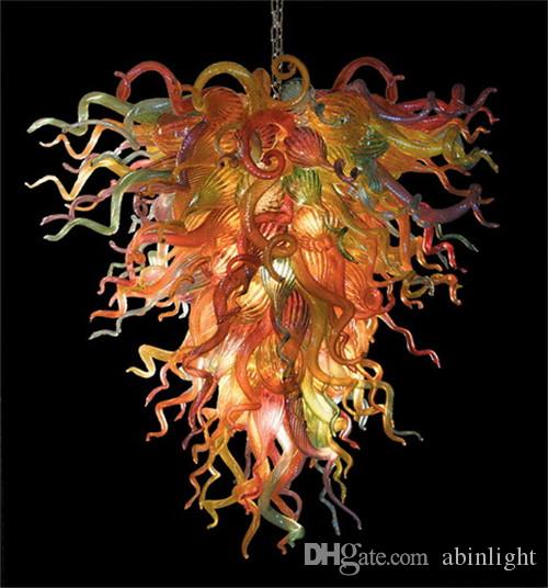 

Free Shipping New Design Blown Glass Chandelier with High Quality AC 110V 220V Moroccan Murano Glass Chandelier Lighting