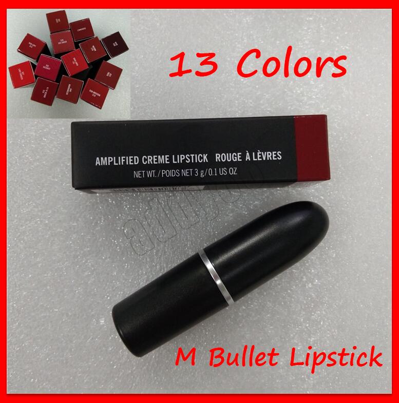 

2019 Lip Makeup M Matte Lipstick Luster Retro Frost Sexy Matte Lipsticks 13 Colors Aluminum Tube Bullet Lipsticks 3g With English Name, Mixed color