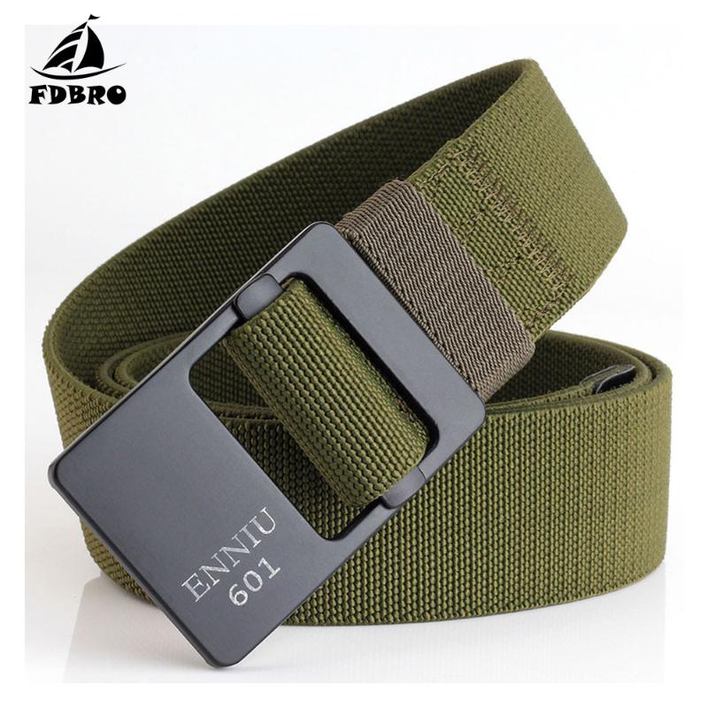 

FDBRO High Quality Nylon Belts For Jeans Male Equipment Outdoor Tactical Belt Men Strap Ceinture Male Sweat Band Waist, Black