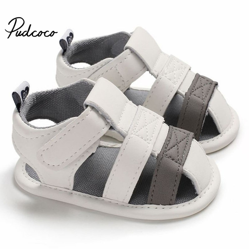 

Baby Summer Shoes Newborn Boy Crib Soft Sole Leather Shoes Breathable Pu Infant Causal Anti Slip Prewalker Sandals -18M, As pic