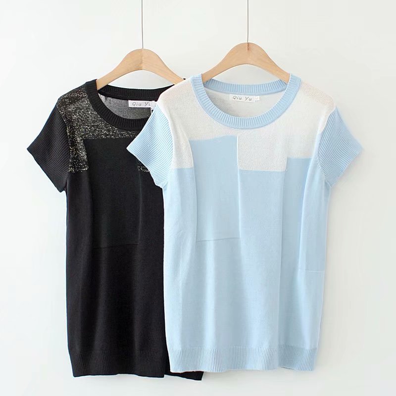 

2020 New Fashion Brand Oversize Plus Size Shirt Print Casual Short O-neck, Black
