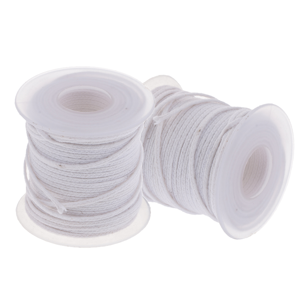 

2 spool of 30 meters cotton braid candle wick for candle making white