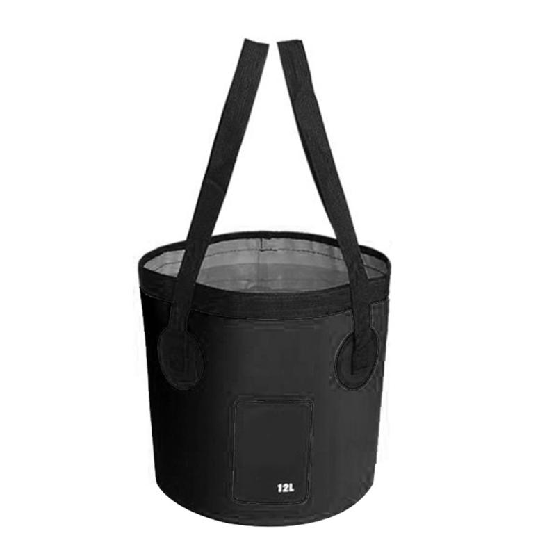 

12L/20L Bowl Sink Washing Bag Car Wash Bucket Portable Outdoor Travel Foldable Water Bucket Multifunction Folding, Yellow color