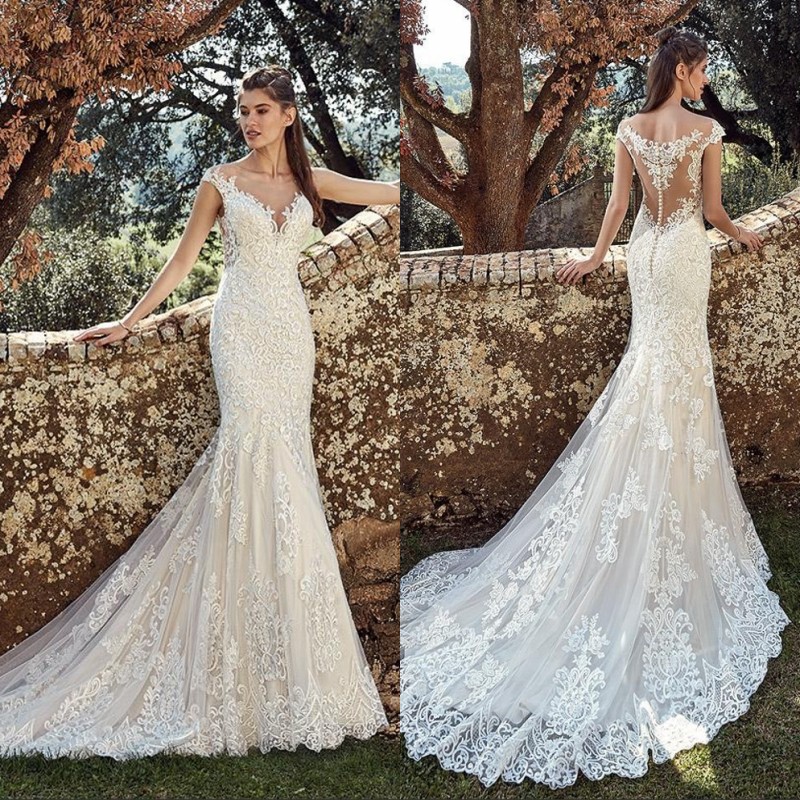 Brautkleid Strandhochzeit Mit Spitze L Ruckenfrei L Lange Armel