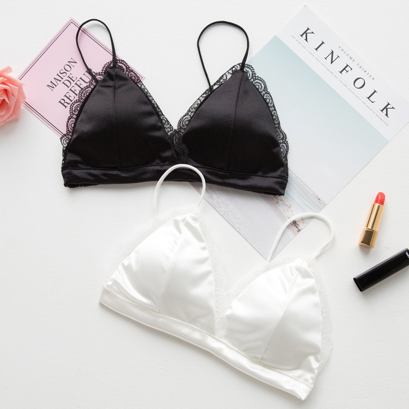 

Seamless tank top caraco dentelle femme sexy femme summer for women Sexy lace breast wipe and bottom sling Rayon Girls everyday, White