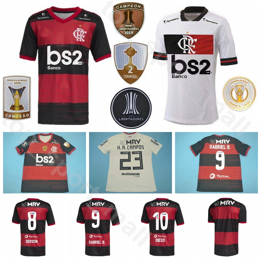 CR Flamenco 9 Gabriel Jersey 2020 2021 Men Soccer 27 HENRIQUE 8 GERSON 11 Michael Filipe Luis DIEGO ALVES PEDRO Football Shirt Kits