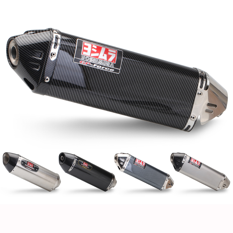 

51mm Universal Motorcycle Carbon Fiber Yoshimura Muffler DB Killer Exhaust Pipe For ninja650 MT07 MT09 gsr600 cb650f R77