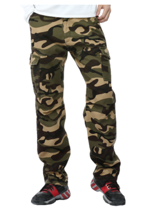 

Male New Fashion 2019 Slim Camouflage High quality Cargo Pants Men Casual Pants Man Trousers Designer Mens Joggers, Army green