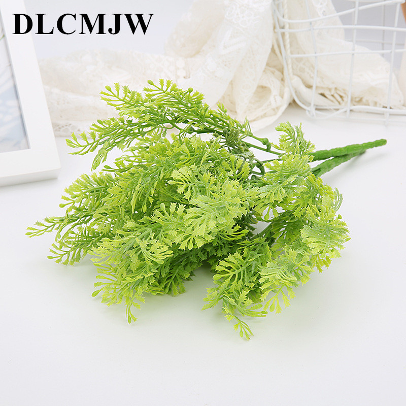 

1pcs Artificial Plants Green Grass Plastic plant Grass Garden Home Decoration artificial Fake plant Leaves Green Ivy