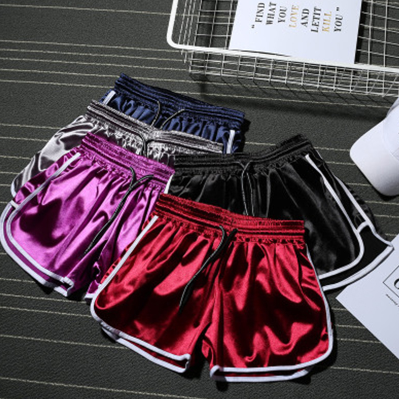 

Women sexy female fitness clothes waist color slim size punk blanc clothing sports shorts summer running fitness casual tops tee, Black