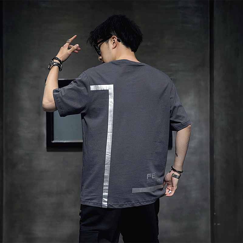 

Basic Top Fashion Half Short Sleeves O Neck Print T-shirt For Men Cotton 2020 Summer Clothes Top Tees Tshirt Plus Size -4XL, Black