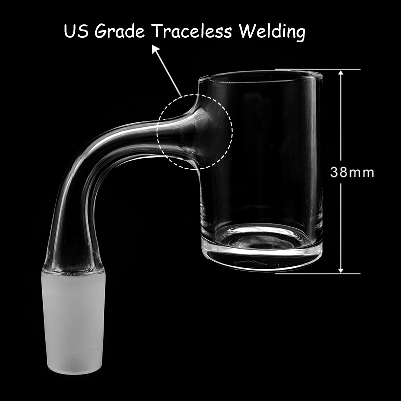 

New US Grade Traceless Welding Beveled Edge Quartz Nails With Clear & Round Bottom Quartz Banger Nails Suitfor Glass Bongs Water Pipes