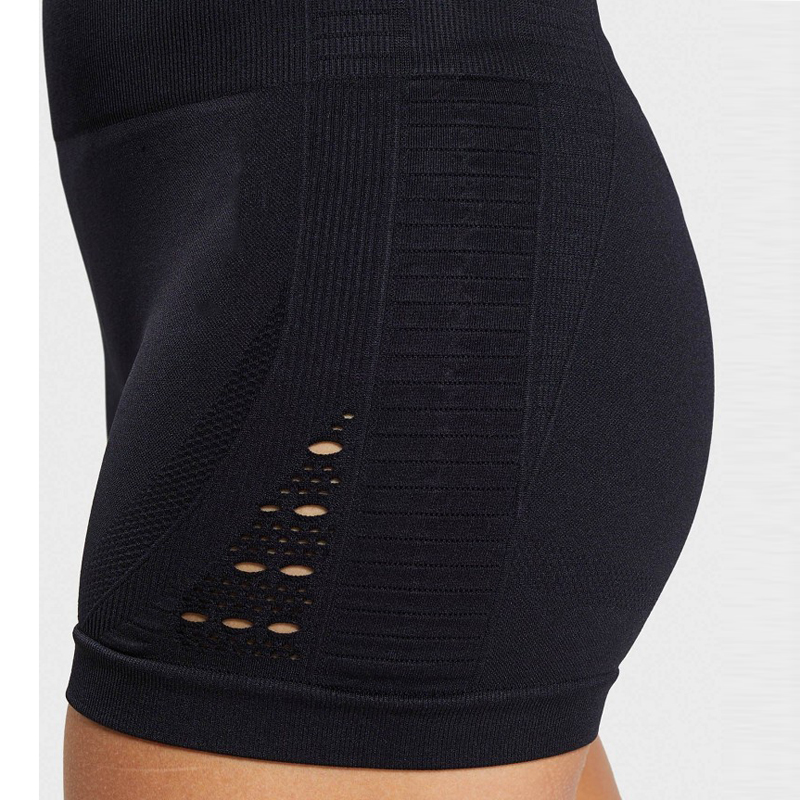 

Energy Seamless Shorts High Waist Women Fitness Workout Yoga Shorts Push Up Hip Stretchy Sports Running Gym Tights Sportswear, Green