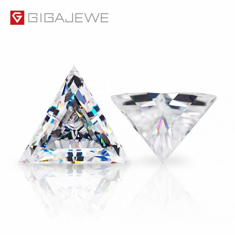 

GIGAJEWE D Colour Excellent Triangle Cut Moissanite Loose Diamond Pass Gems Stone For Jewelry making