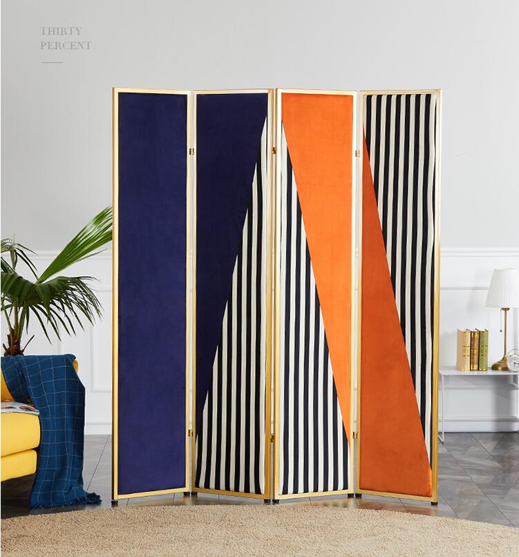 Screen Ins light luxury Nordic Room Dividers partition simple porch wall mobile folding modern office Screens-image-510080987