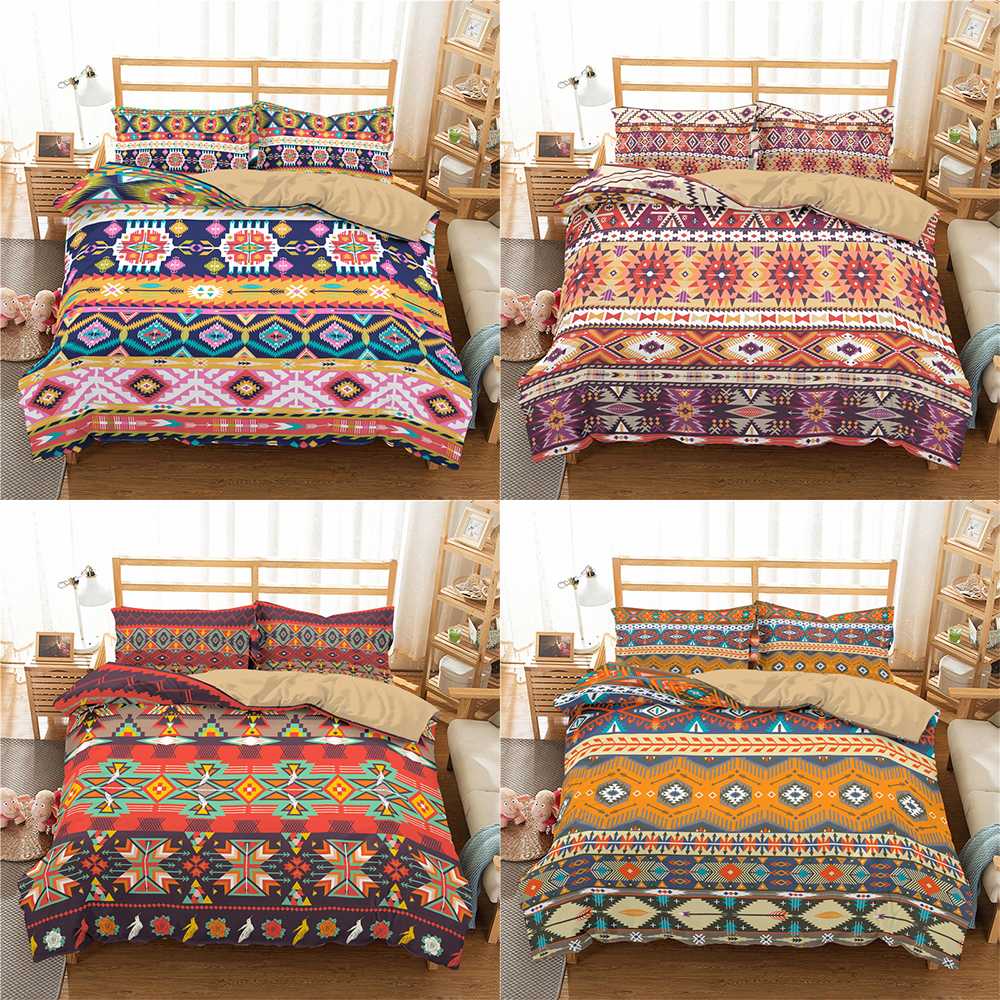 

Homesky Bohemia Style Bedding Set Mandala Duvet Cover 3d Print King Queen 3pcs Bed Set Home Textiles Bedclothes, Cd151-4