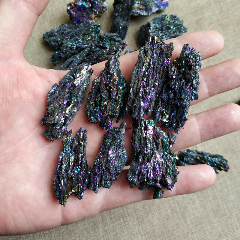 

Wholesale 50g Natural Colorful Mineral Ore Ornaments Malachite with Colorful Light Crystal Gemstones Natural