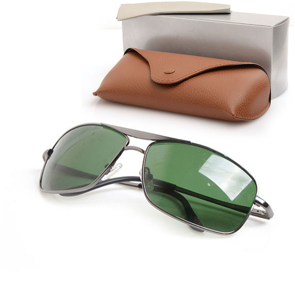 

10PCS High Quality Sunglasses Black Frame Green Lens 8013 Mens Sunglasses Womens Sunglasses Unisex Sun Glasses Brand Glasses With Cases Gejd, White;black