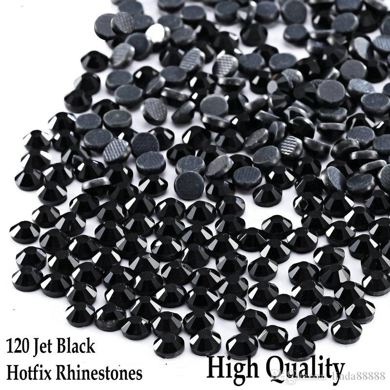 

Jet Black All Sizes Black Hotfix Rhinestones Flatback Round Crystals DMC Rhinestones Hot Fix Strass DIY Iron On for multiple use