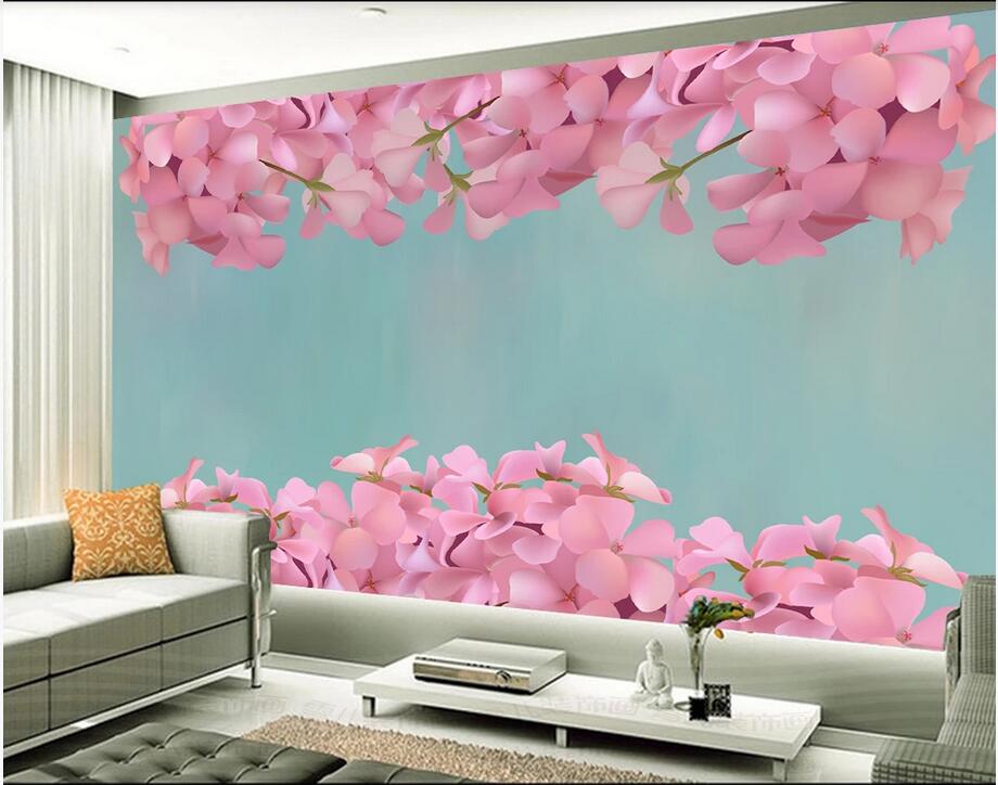 

3d wallpaper custom photo mural European romantic peach blossom space TV living room background wall stickers murals wallpaper for walls 3 d, Non woven