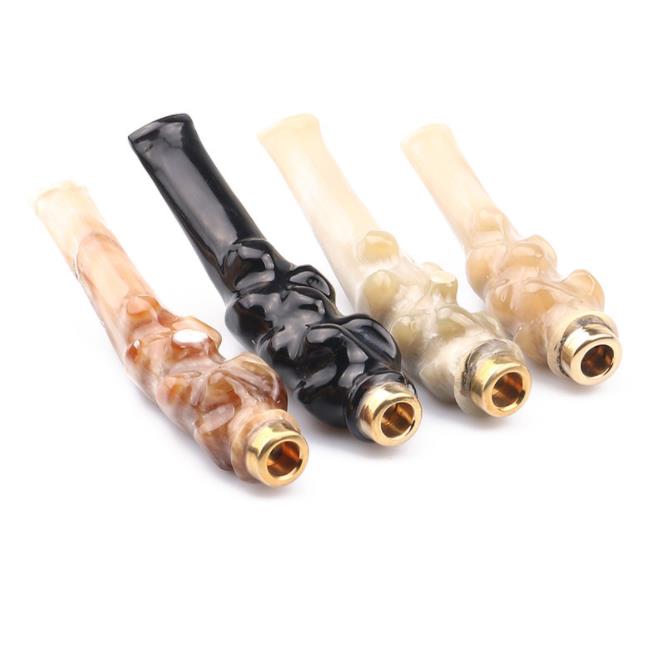 

Hot sale authentic natural exquisite craft horn cigarette holder can be cleaned rod health