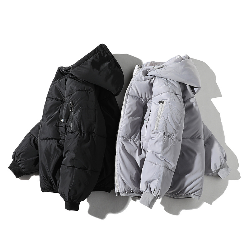 

Zipper Men's Overcoat Windbreaker Winter Jackets Coat Cotton MThcik Male Hooded Warm Outwear Coats Brand Clothing Sportswear #mf, Black