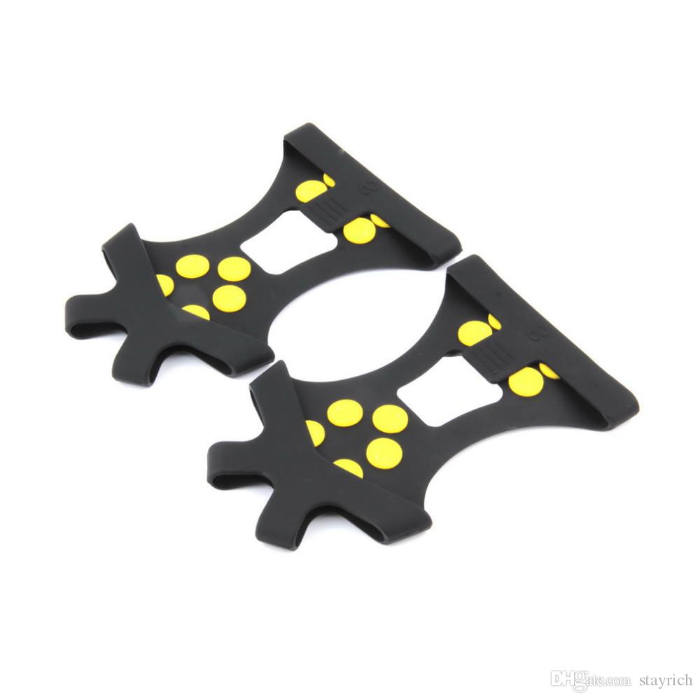 

50pair Outdoor Unisex Snow Antislip Spikes Grips Grippers Crampon Cleats For Shoes Boot Overshoses 10 teeth ice claw