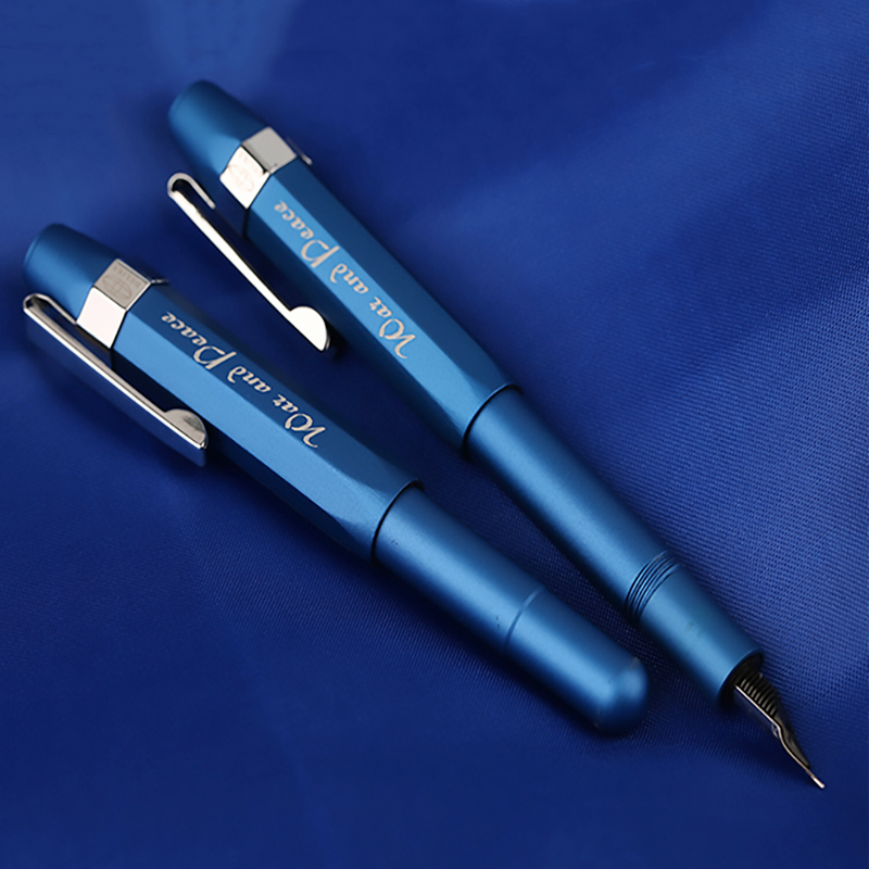 

Moonman Delike Vintage Full Metal Fountain Pen Writing Gift Set Traveler Pocket Ink Pen Delicate EF/F/Small Calligraphy Bent Nib, Red