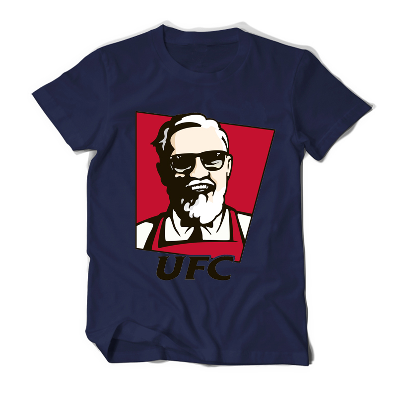 

Summer Conor McGregor T-shirt UFC Colonel Harland Sanders Creative Design Printed Short Sleeve T Shirt Men Cotton Tees Funny, Green