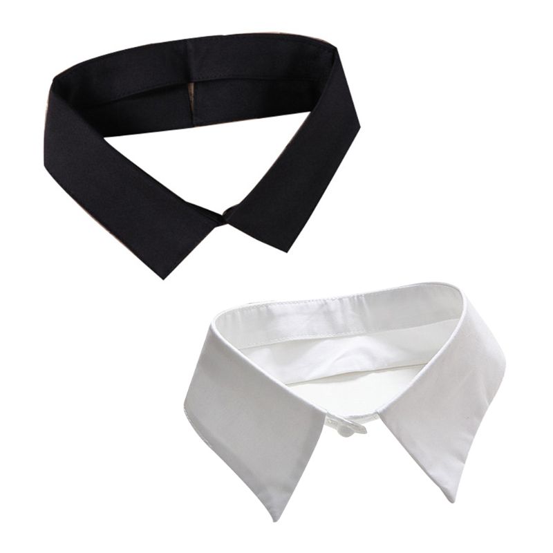 S-2XL Women Tie Vintage Detachable Lapel Choker Necklace Shirt Fake False Collar